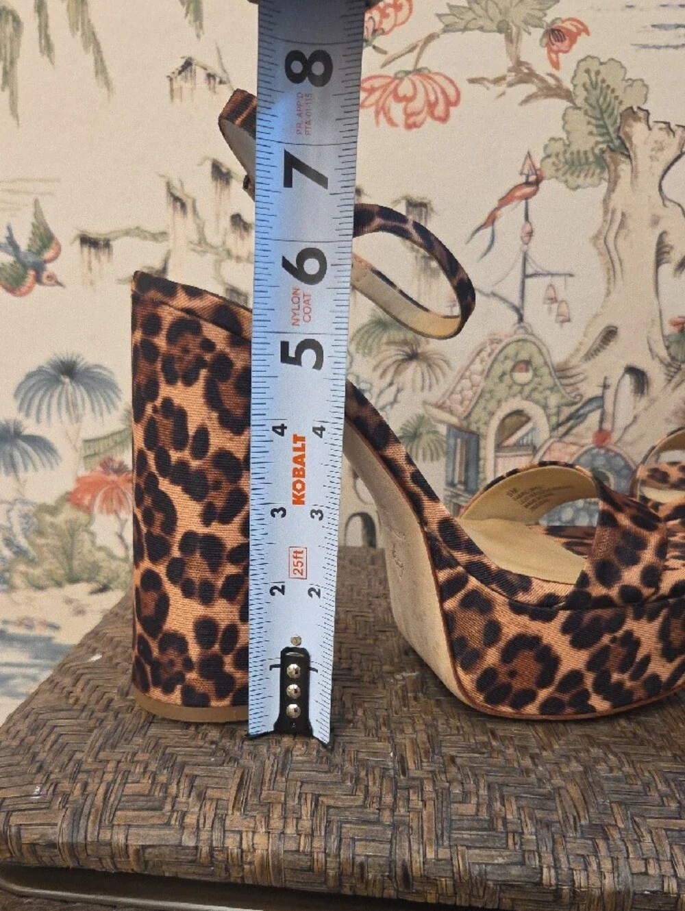 ANTONIO MELANI Leopard-Print Platform Ankle-Strap Heels - Brown/Black